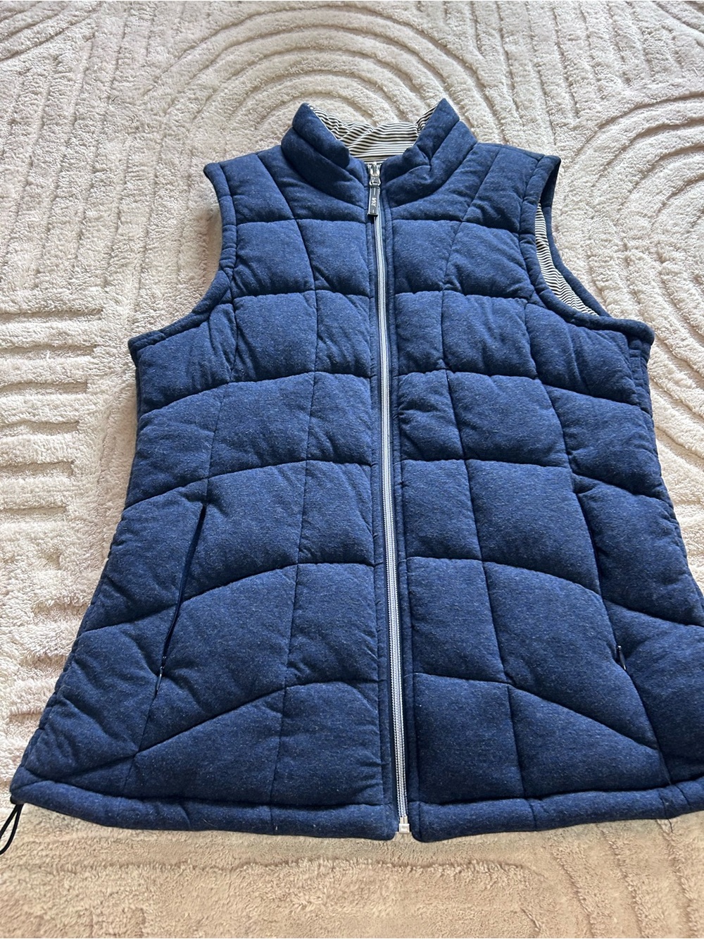 Marc By Marc Jacobs Navy Quilted Puffer Vest - Zip Front